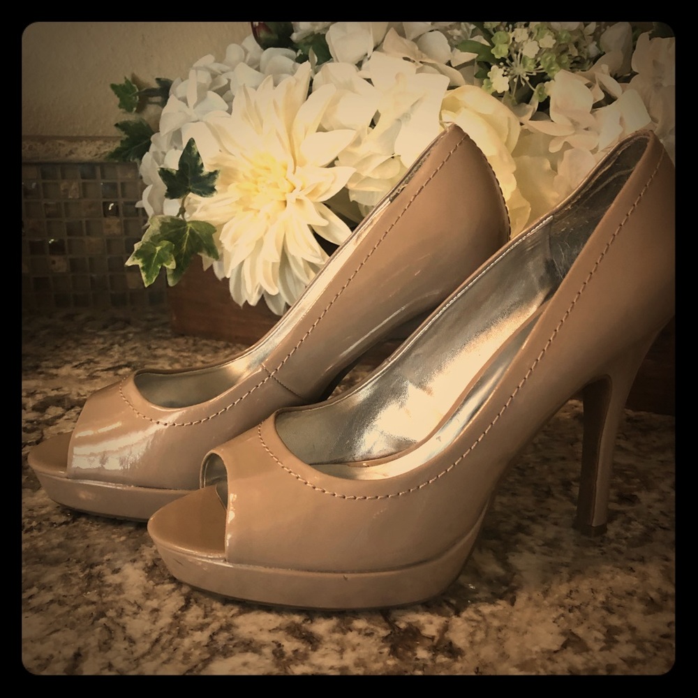 Candie’s Yunnis Nude Peep Toe Stiletto Heel 9